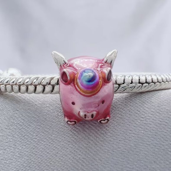 Pandora Flying Unicorn Pig Charm - Picture 3 of 4